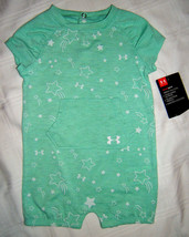 Under Armour Baby Girls One PC Romper Green 3-6M 3-6 Months - £6.25 GBP