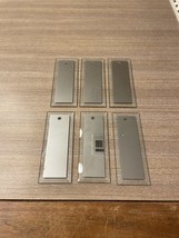 Set Of 6 Small Mirrored Beveled Glass Light Fixture Panels - £11.85 GBP