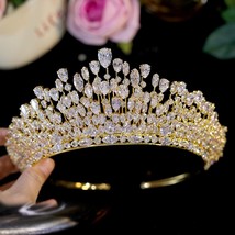 Luxury Wedding Crystal Headband Queen Crowns Big Tiaras Hair Jewelry Accessories - £152.22 GBP