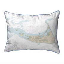 Betsy Drake Nantucket Island, MA Nautical Map Extra Large Zippered Indoor - £62.27 GBP