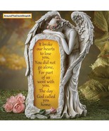 Solar Crying Angel Memorial Garden Stone Statue Grave Cemetery Beloved D... - £21.58 GBP