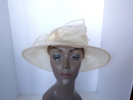 New Womens Josette Organza Micro Brim Dress Hat (Ivory) - MSRP $64 - £18.76 GBP