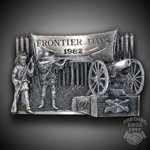 1982 Frontier Days Historic Fort Dodge Dragoons Embossed Belt Buckle Serial - $32.98