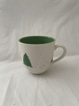 Starbucks Coffee Holiday 2006 White Mug Green Tree Relief 16 oz - e26 - $19.80
