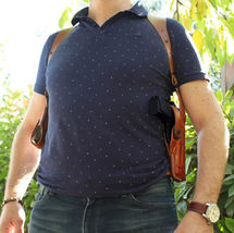 Fits SIG P365 XL 9mm W/Out Rail 3.7”BBL Leather Shoulder Holster Double Mag#1518 image 4