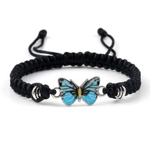 Sweet Shining Butterfly Bracelet For Women Bohemian Braided Bracelet Bangle New  - £10.99 GBP