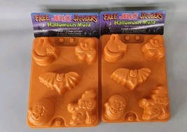 (2) 1997 JELL-O Jiggler Halloween Bats &amp; Pumpkins Molds- 4 Trays In Tota... - £15.27 GBP