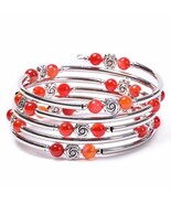 Fashion Flower Natural Stone Beaded Layered Bracelet Red Agate - $16.81 CAD Fashion Flower Natural Stone Beaded Layered Bracelet Red Agate - $16.81 CAD
