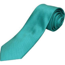 Mens Tie ZENIO By Stacy Adams Slim Narrow Twill Woven Soft Silky Z14 Teal image 3