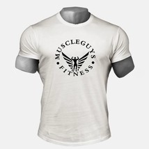 Muscleguys  Fitness Clothing Running t shirt men O-neck t-shirt cotton bodybuild - £88.08 GBP