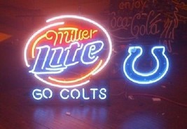 New Indiana Colts Miller Lite Go Colts Neon Light Sign 24"x20" - $249.99