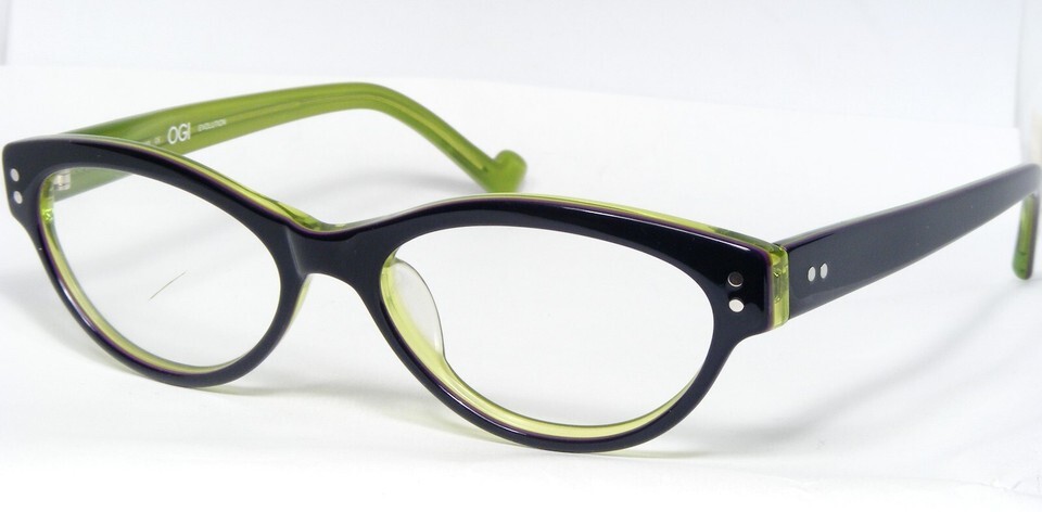 OGI EVOLUTION 3067 438 DARK PLUM /GREEN EYEGLASSES 52-16-140mm Japan (NO... - $95.75