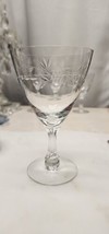 1 Vintage MCM Nosegay By Fostoria Wine, Water Goblet Glass 6 1/4&quot; Tall  EUC - £9.48 GBP