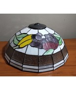  11.5&quot; Fruit Motif Tiffany Style Stained Glass Hanging Pendant Lamp Shade. - $546.57 MXN