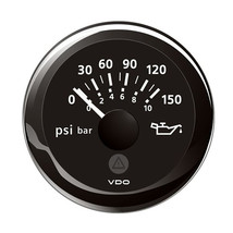 Veratron 52MM (2-1/16&quot;) ViewLine Oil Pressure Indicator 0 to 150 PSI - Black Dia - £43.17 GBP