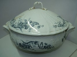 Antique 19C Imperial Russia Gardner Marked Porcelain Tureen &amp; Lid H 10&quot;,... - £75.51 GBP