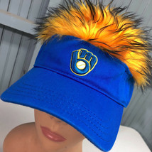 Milwaukee Brewers Novelty Wig Adjustable MLB Baseball Cap Hat - £25.66 GBP