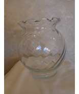 Tulip Shaped Clear Swirled Design Flower Vase/Candy/Bowl (#0543/3) - $20.41 CAD
