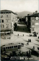 Vtg Postcard 1930s RPPC Montecatini Terme Tuscany, Italy Street Car Unused - £3.94 GBP