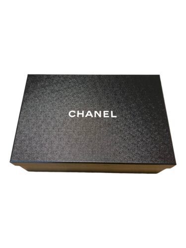 Chanel Empty Large Shoe Box Gift Set Ribbon And Tissue 12”x8.25”x4” Storage - $30.38