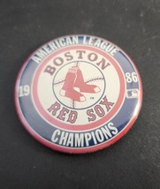 1986 Boston Red Sox American League Champions Button Vintage 3.5&quot; Pinback Pin - £3.13 GBP