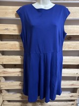 New York &amp; Company Solid Blue A-Line Dress Woman&#39;s Size XL KG - $24.75