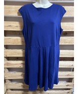 New York &amp; Company Solid Blue A-Line Dress Woman&#39;s Size XL KG - £19.55 GBP