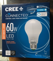Cree Connected LED Light Bulb 60W Equivalent Soft White Dimmable - £7.84 GBP