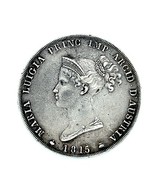 1815 Italien États Parme 5 Lire Maria Luigia En VF + Très Fin + État C#30 - $10,123.11 MXN