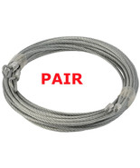 Garage Door Torsion Cables 14′ Door (186&quot;) Wire Assembly 1/8&quot;, 7x19 PAIR - $17.45