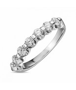 0.55 Ct 14K White Gold VVS/DF Engagement Band Ring Lab Grown Round Diamond - €787,52 EUR