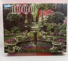 New - Fountain and Garden in Bloom Guild Jigsaw Puzzle 20x27 1000 Pc - £6.82 GBP