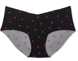 M  Black Ditsy Red Strawberry NO SHOW Smooth Victorias Secret Hiphugger Panty - £8.77 GBP