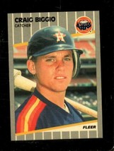 1989 Fleer #353 Craig Biggio Nmmt (Rc) Astros Hof Nicely Centered *X88097 - £8.46 GBP