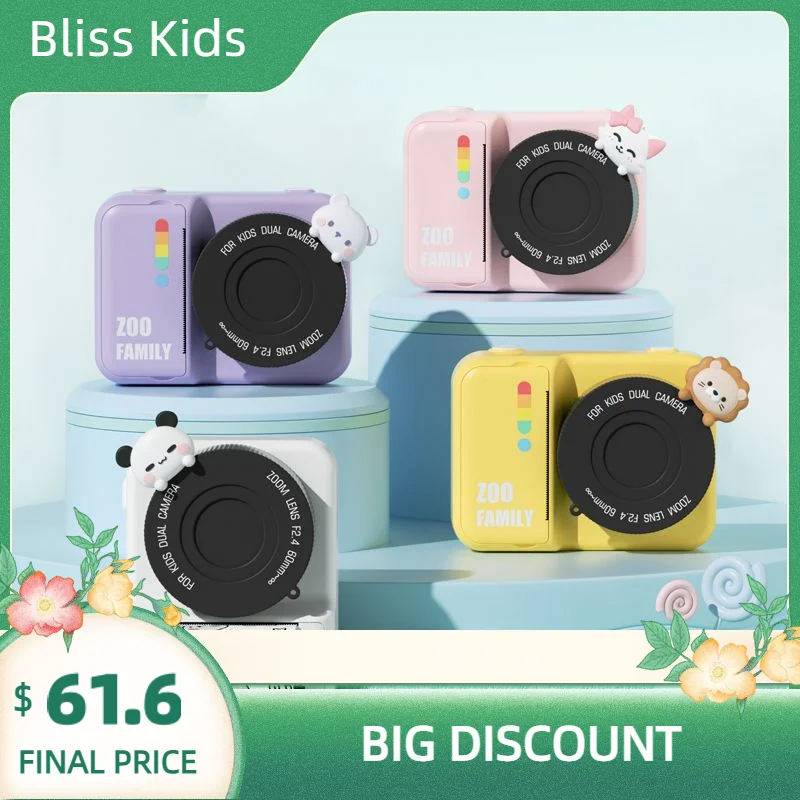 Kids Camera Instant Print Best Kids Digital Camera Birthday Gifts For Boys Girls - £93.43 GBP
