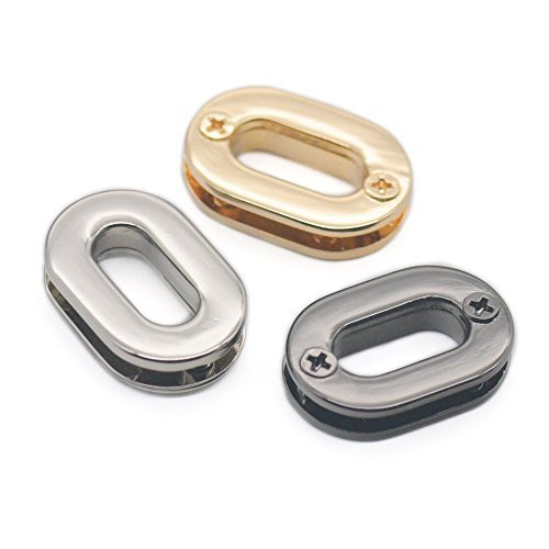 Bluemoona 5 pcs - Zinc Alloy Oval Grommet Eyelets 16mm 5/8" Self Backing Screw B