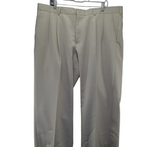 Van Heusen Mens Traveler Pants Beige Size 40 100% Polyester Zip Button C... - $13.30