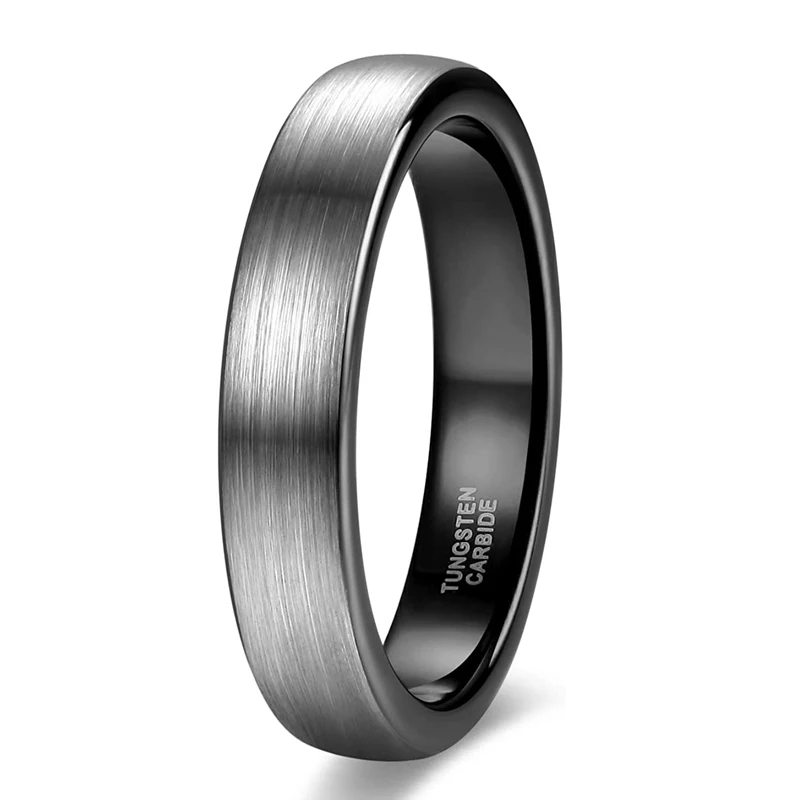 4/6/8mm Classic Brushed Men Tungsten Carbide Ring Male Wedding Rings Anillos Ane - £20.10 GBP
