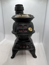 Vintage 1968 Ezra Brooks Pot Belly Wood Stove Decanter Whiskey Bottle - £15.47 GBP