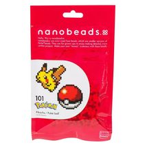 Lot of 10 Schylling Pokemon Nanobeads Pikachu &amp; Pokeball Craft Building Bead Kit - £39.19 GBP