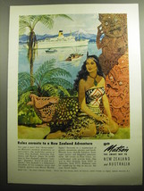 1958 Matson Cruise Ad - Relax enroute to a New Zealand adventure - £14.52 GBP