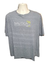 2011 Nautica New York City Triathlon Adult Gray XL TShirt - £15.73 GBP