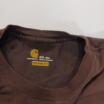 Carhartt K87 DKB Original Fit Men's 2XL Tall Brown Cotton Short Sleeve T-Shirt image 6