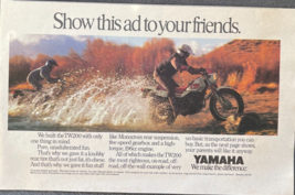1987 Yamaha Vintage Print Ad Dirt Bikes Ripping Trails Show This To Your... - $14.45