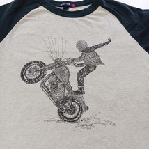 Sport-Tek NOMAD 615 Men's Gray & Black Cotton 3/4 Sleeve Reglan T-Shirt Size M image 5