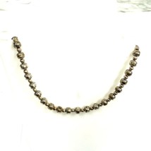 Vintage Signed Carolyn Pollack Sterling Southwestern Ball Beaded Necklace sz 20 - £122.66 GBP