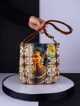 Nefertiti Queen 3D Printed Leather Women Shoulder Bag Colorful Crossbody Bag - £51.23 GBP
