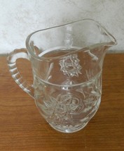 EAPC Anchor Hocking Star of David Prescut Glass Small Syrup Milk Pitcher - £13.14 GBP