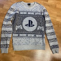 SONY PLAYSTATION Mens Small Gray Medium Official Sweater Nwot - £11.69 GBP