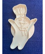 Vintage 1997 White Plastic Pillsbury Doughboy 3 1/4 In Cookie Cutter - $112.71 MXN